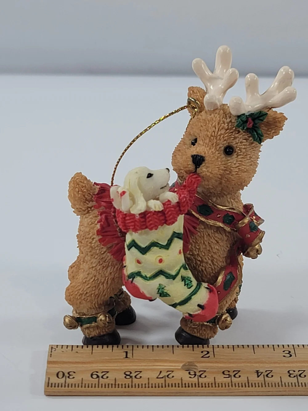 Kirkland Signature Collectible Gift Ornament Reindeer With Stocking